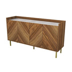 Console de buffet avec pieds dorés et rangement