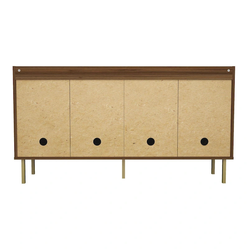 Console de buffet avec pieds dorés et rangement