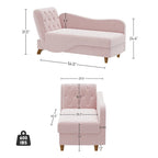 Chaise longue de rangement capitonnée avec accoudoir réglable et oreiller lombaire