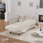 Chaise longue de rangement capitonnée avec accoudoir réglable et oreiller lombaire