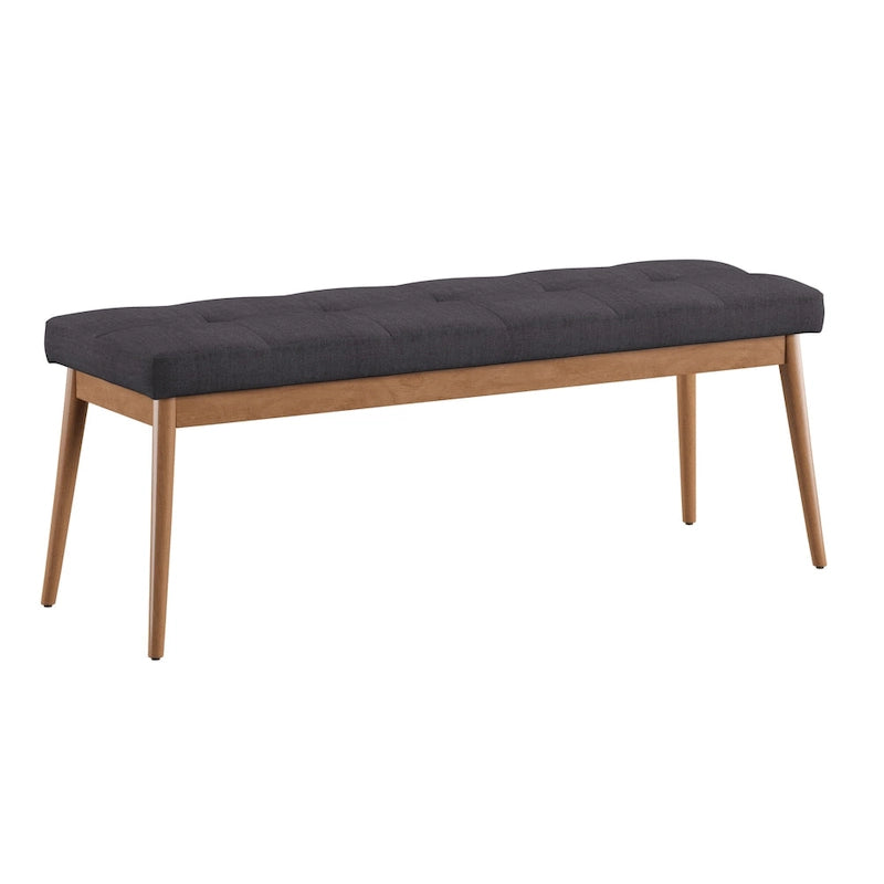 Banc de salle à manger capitonné avec pieds inclinés