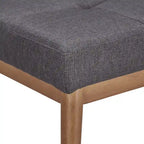Banc de salle à manger capitonné avec pieds inclinés