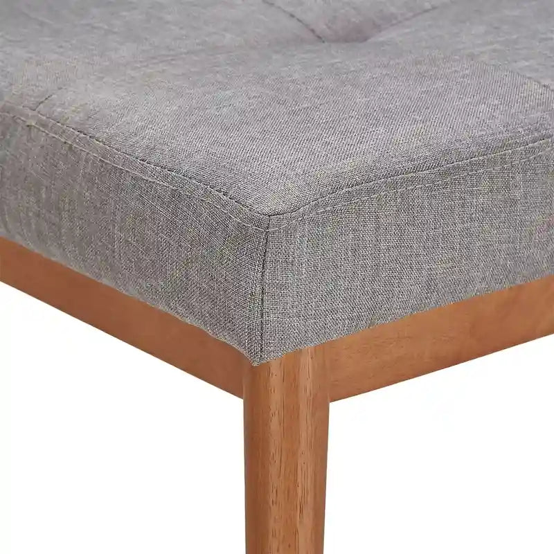 Banc de salle à manger capitonné avec pieds inclinés
