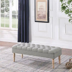 Banc rembourré capitonné classique