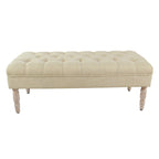 Banc rembourré capitonné classique