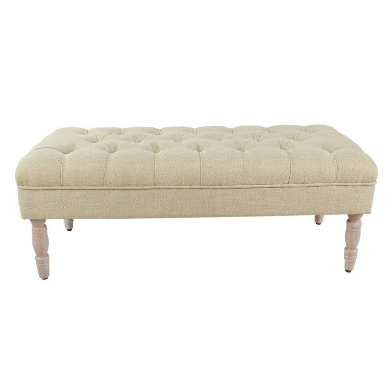 Banc rembourré capitonné classique