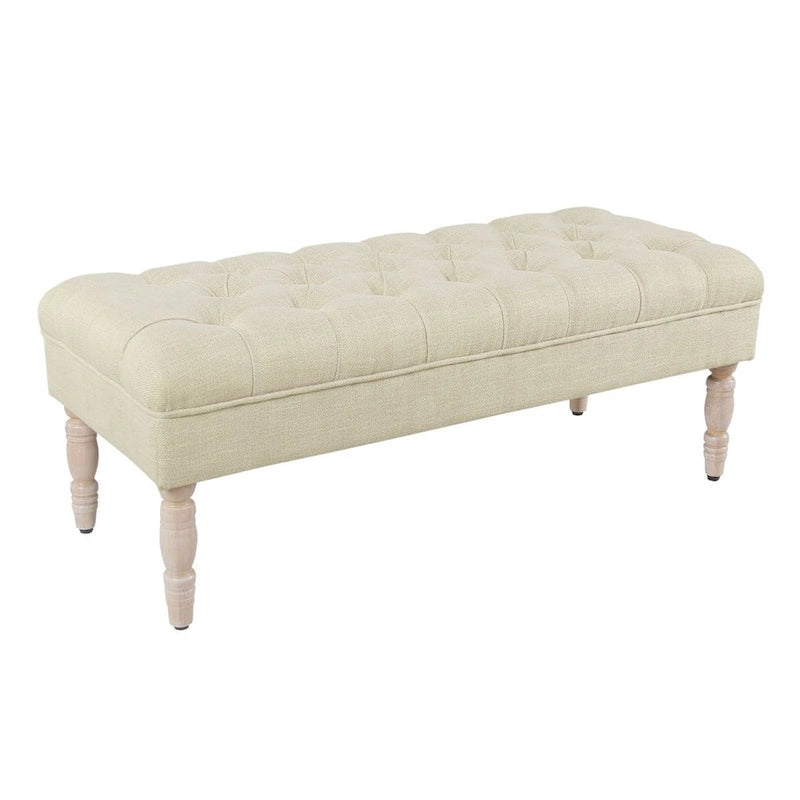 Banc rembourré capitonné classique