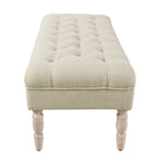 Banc rembourré capitonné classique