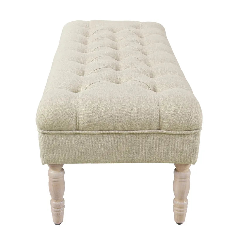 Banc rembourré capitonné classique