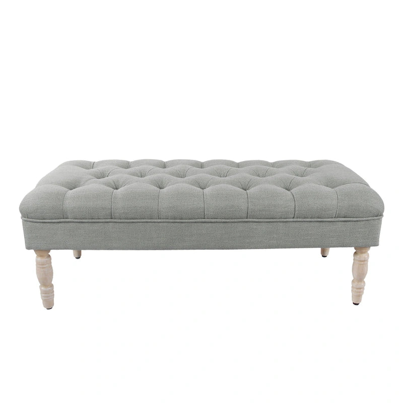 Banc rembourré capitonné classique