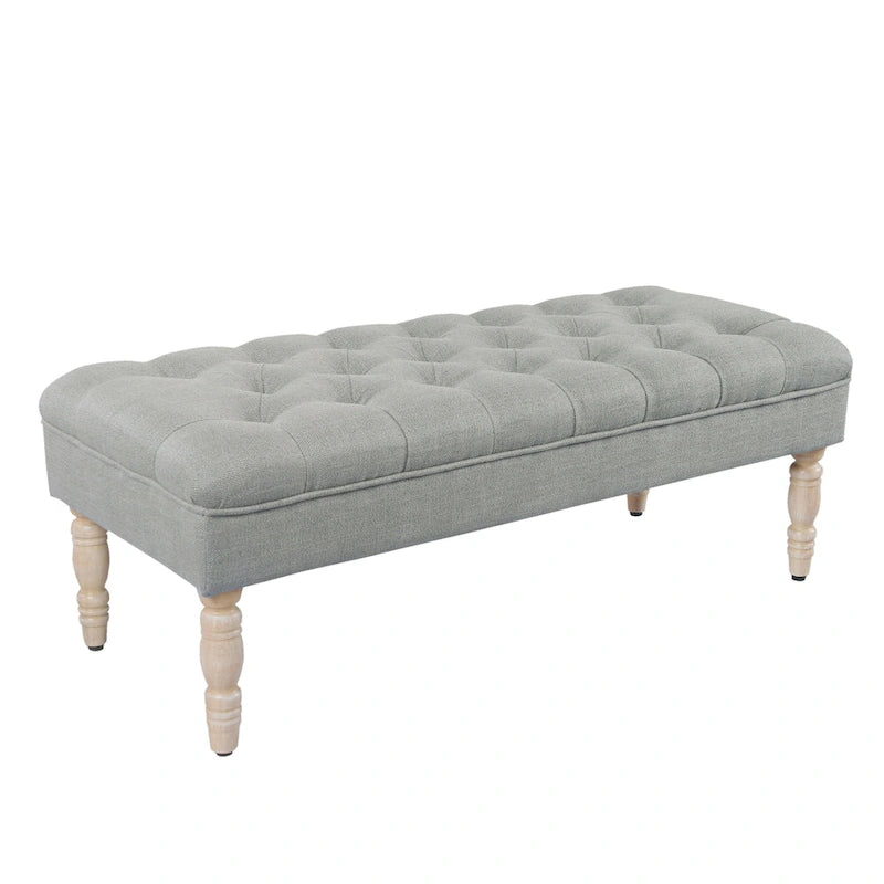 Banc rembourré capitonné classique
