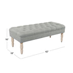 Banc rembourré capitonné classique