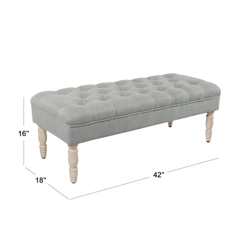 Banc rembourré capitonné classique