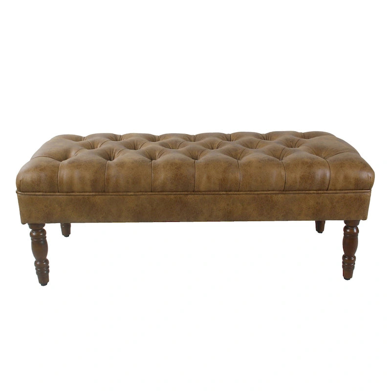 Banc rembourré capitonné classique
