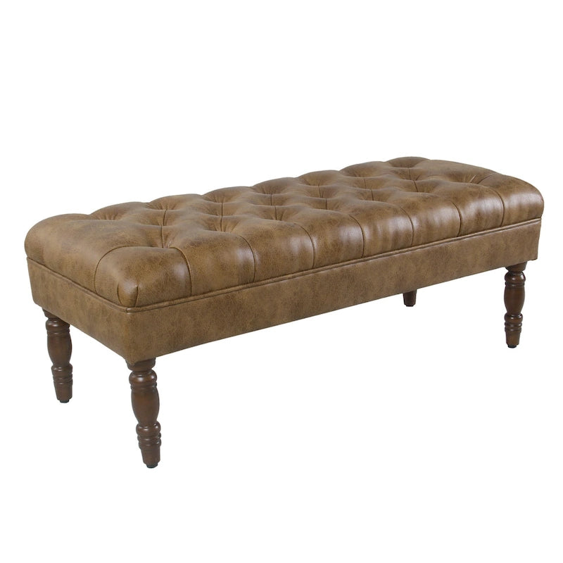 Banc rembourré capitonné classique