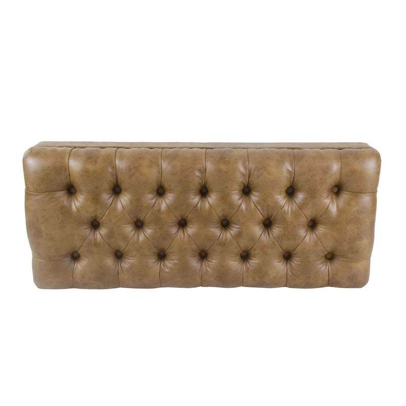 Banc rembourré capitonné classique