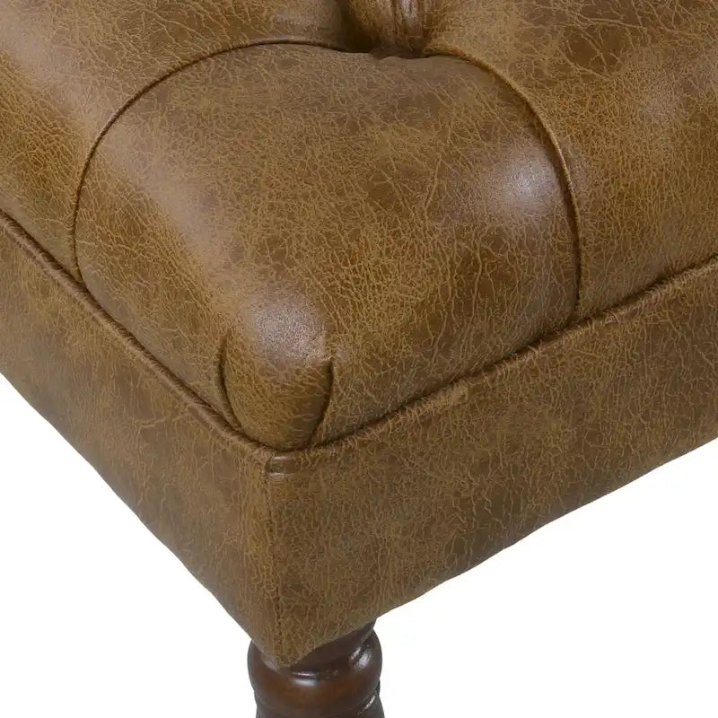Banc rembourré capitonné classique