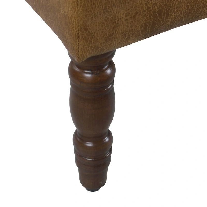 Banc rembourré capitonné classique