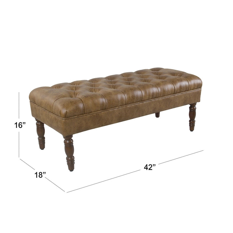 Banc rembourré capitonné classique