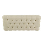 Banc rembourré capitonné classique