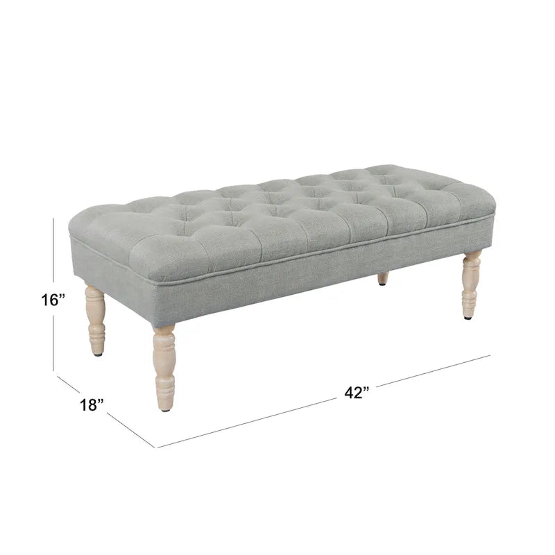 Banc rembourré capitonné classique