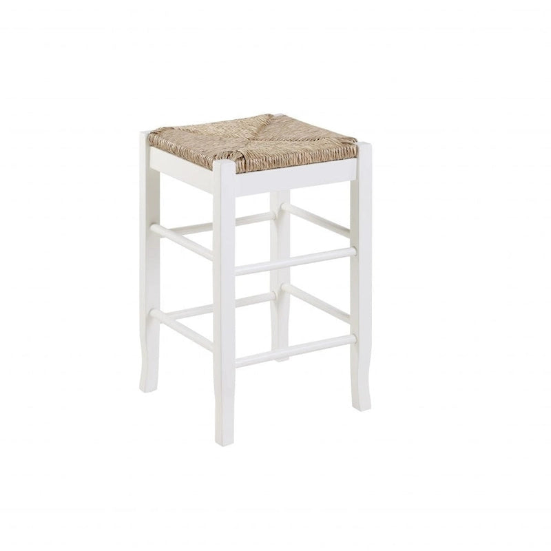 Tabouret de comptoir en bois sans dossier, carré Rush, 24 po