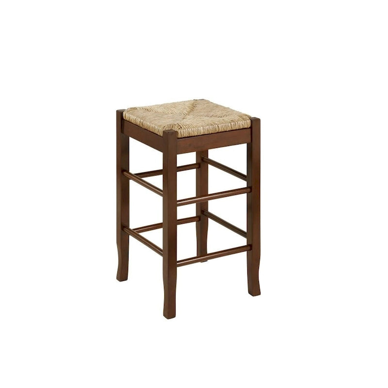 Tabouret de comptoir en bois sans dossier, carré Rush, 24 po
