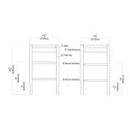 Tabouret de comptoir en bois sans dossier, carré Rush, 24 po