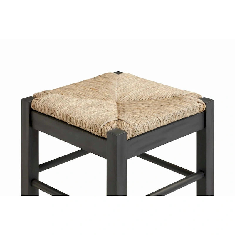 Tabouret de comptoir en bois sans dossier, carré Rush, 24 po