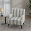 Fauteuil rembourré rayé