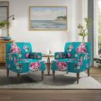 Fauteuil rembourré rayé