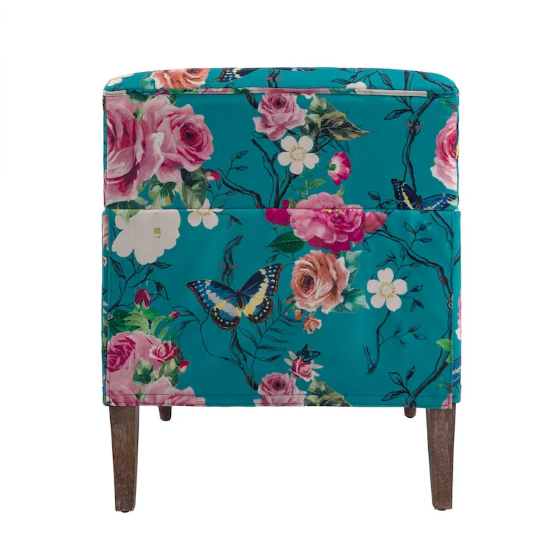 Fauteuil rembourré rayé