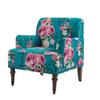 Fauteuil rembourré rayé