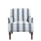 Fauteuil rembourré rayé