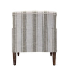 Fauteuil rembourré rayé