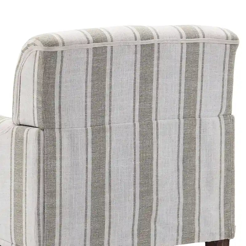 Fauteuil rembourré rayé