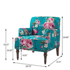Fauteuil rembourré rayé
