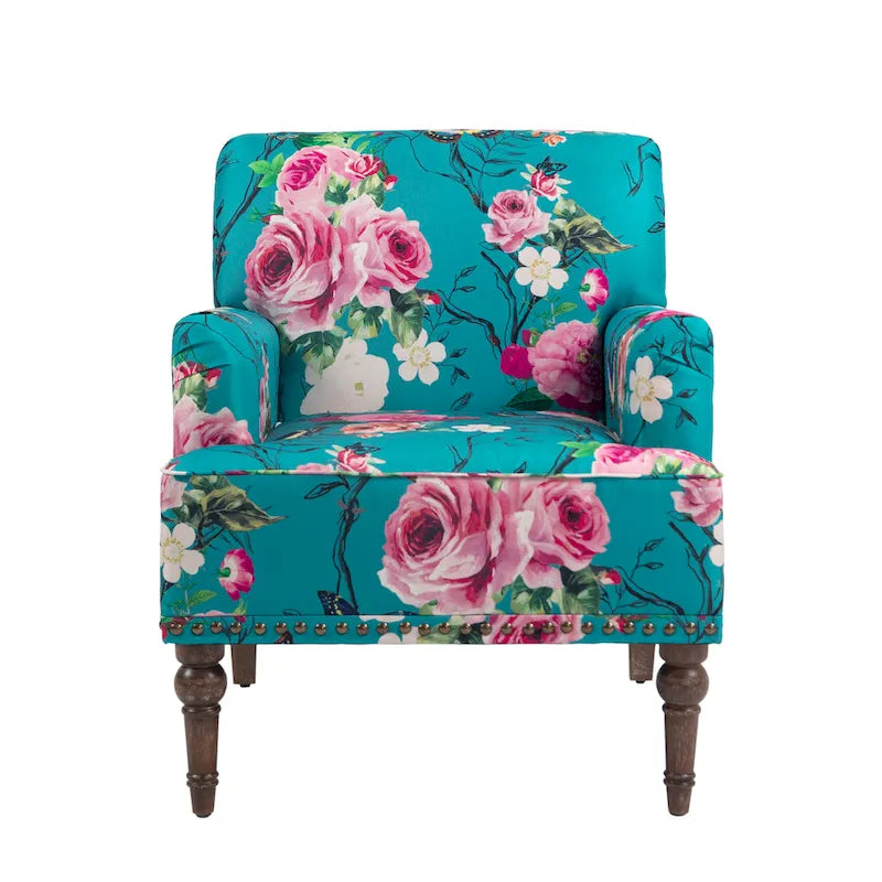 Fauteuil rembourré rayé