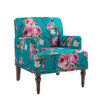 Fauteuil rembourré rayé
