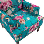 Fauteuil rembourré rayé