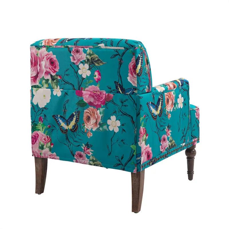 Fauteuil rembourré rayé