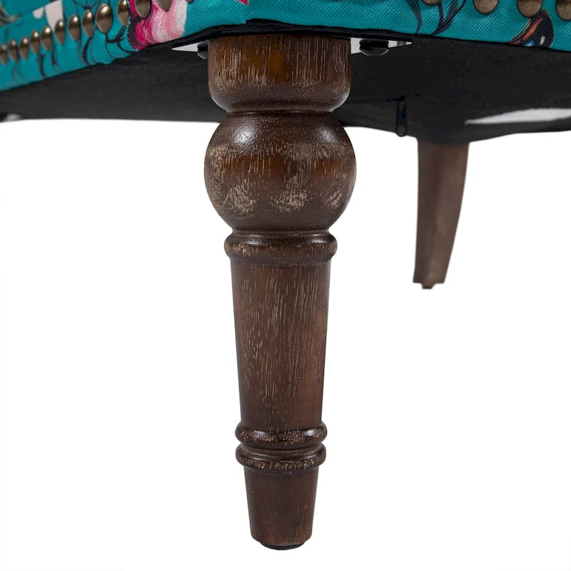 Fauteuil rembourré rayé