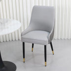 Lot de 2 chaises de salle à manger capitonnées avec anneau de traction tête de lion