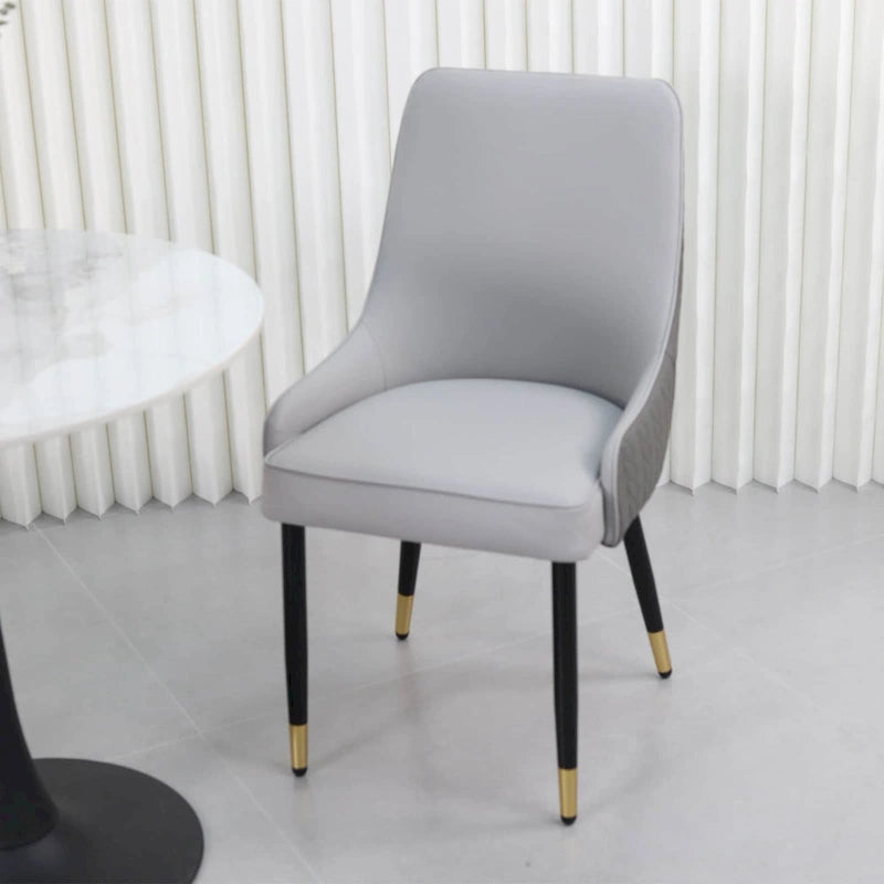 Lot de 2 chaises de salle à manger capitonnées avec anneau de traction tête de lion