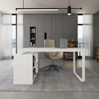 Bureau en L avec caisson à tiroirs pour la maison et le bureau