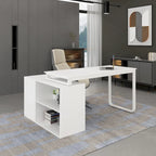 Bureau en L avec caisson à tiroirs pour la maison et le bureau