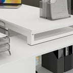 Bureau en L avec caisson à tiroirs pour la maison et le bureau