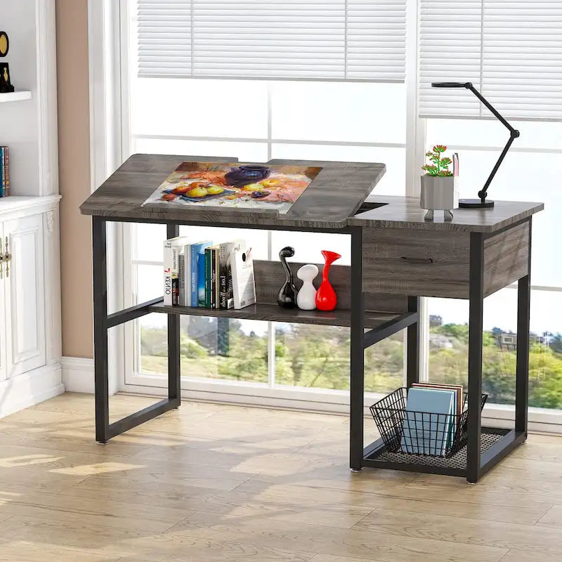 Table de Dessin et d'Architecte de 47 Pouces avec Plateau Inclinable