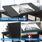 Table de Dessin et d'Architecte de 47 Pouces avec Plateau Inclinable