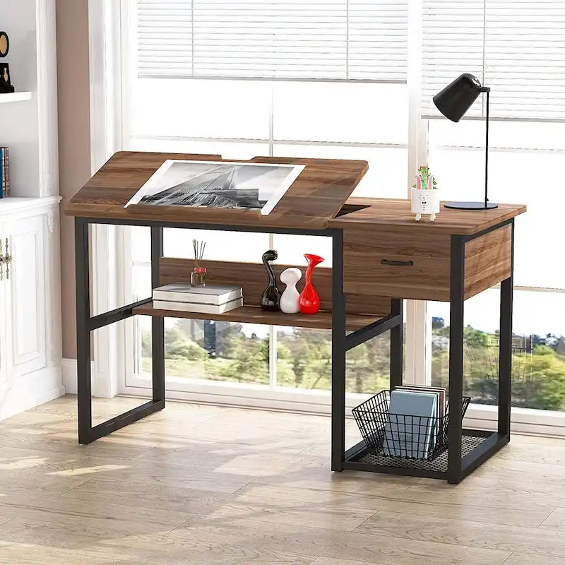 Table de Dessin et d'Architecte de 47 Pouces avec Plateau Inclinable